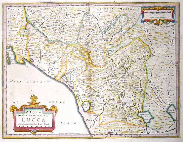 Italien - Toscana / Lucca; Hondius / Janssonius - Stato della Repubblica di Lucca - 1638