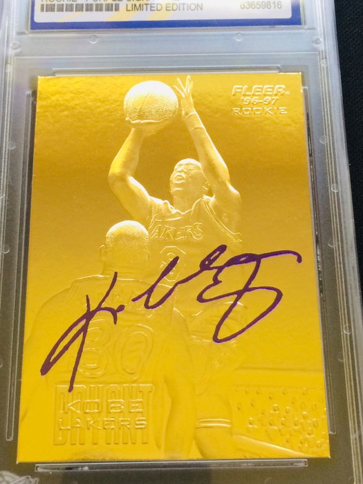 1996/97 - Fleer - 23KT Gold - Kobe Bryant - Rookie - Purple Signature - Limited Edition - 1 Graded card - WCG 10