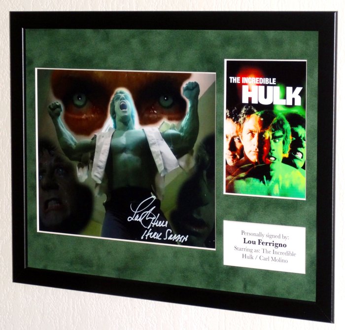 The Incredible Hulk - Lou Ferrigno (Carl Molino/Hulk) Premium Framed, signed, + Certificate of Authenticity