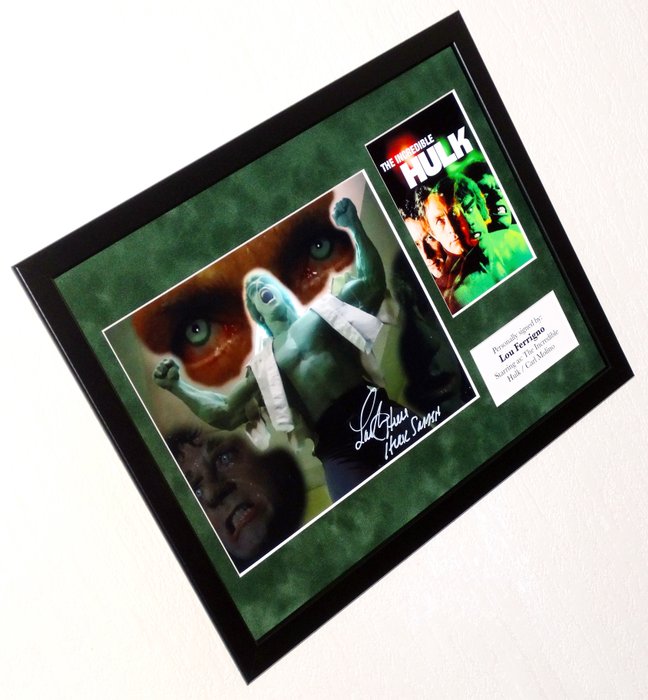 The Incredible Hulk - Lou Ferrigno (Carl Molino/Hulk) Premium Framed, signed, + Certificate of Authenticity