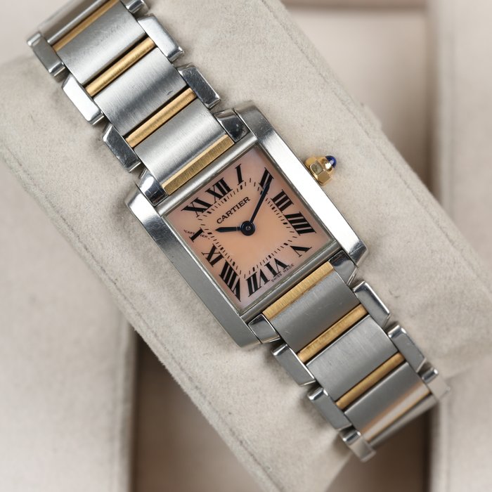 Cartier - Tank Française - Mother of pearl dial - 2384 - Kvinder - 1990-1999