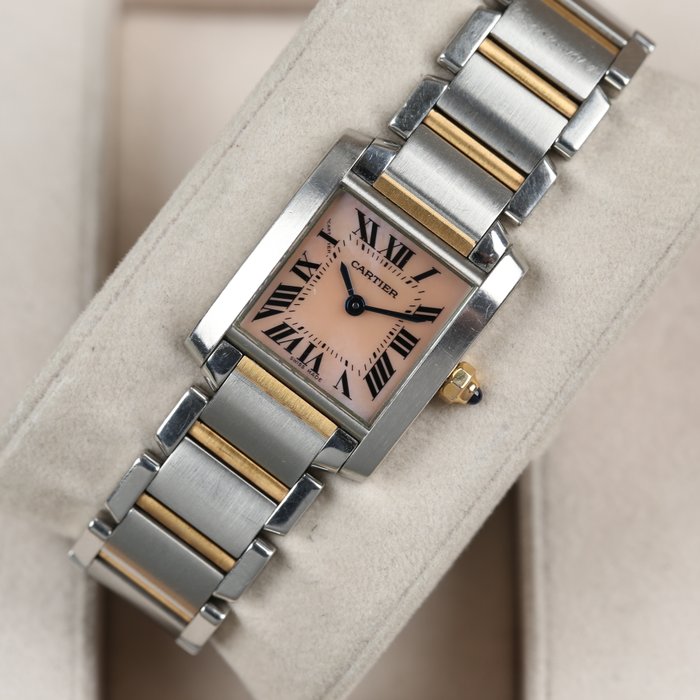 Cartier - Tank Française - Mother of pearl dial - 2384 - Kvinder - 1990-1999