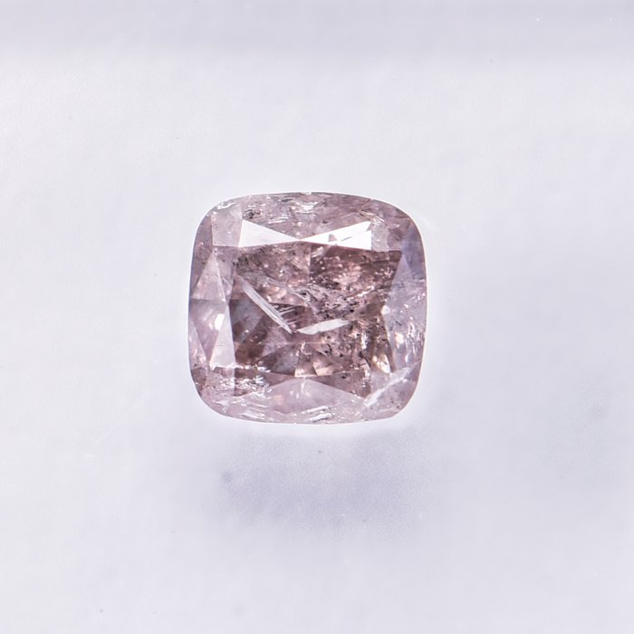 Ingen mindstepris - 1 pcs Diamant  (Naturfarvet)  - 0.44 ct - Pude - Fancy Brunlig Lyserød - I2 - International Gemological Institute (IGI)