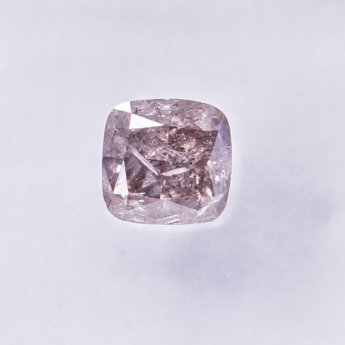 Ingen mindstepris - 1 pcs Diamant  (Naturfarvet)  - 0.44 ct - Pude - Fancy Brunlig Lyserød - I2 - International Gemological Institute (IGI)