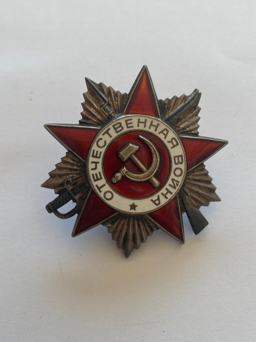 Rusland - Hær/infanteri - Militærmedalje - Sovjet-USSR-emblem Order of the Patriotic War