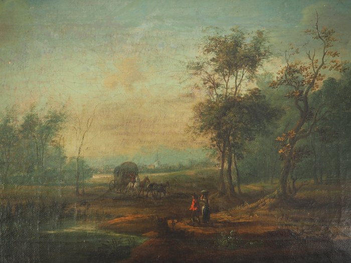 Theobald Michau (1676-1765), Follower of - Bergers dans un paysage romantique