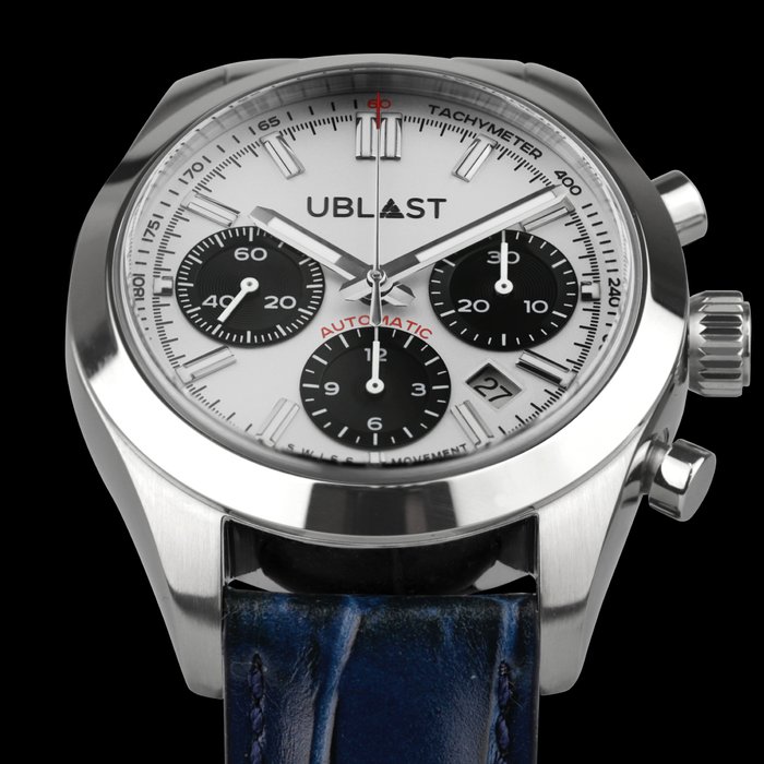 Ublast - " NO RESERVE PRICE " Air Prince Automatic Chronograph - REFUBAPCH40WH/PLB - Swiss MOVT - Ingen mindstepris - Mænd - Ny