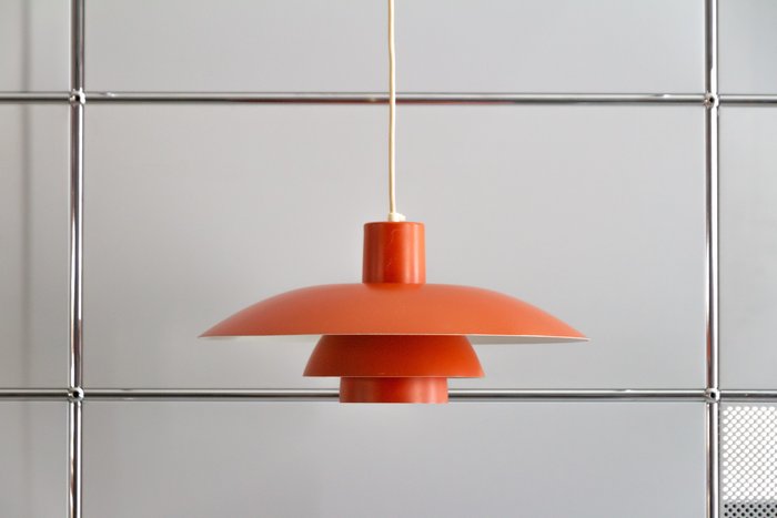 Louis Poulsen - Poul Henningsen - Hængende lampe - PH 4/3 - Orange - Aluminium