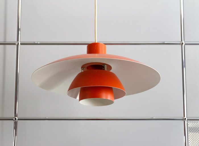 Louis Poulsen - Poul Henningsen - Hængende lampe - PH 4/3 - Orange - Aluminium