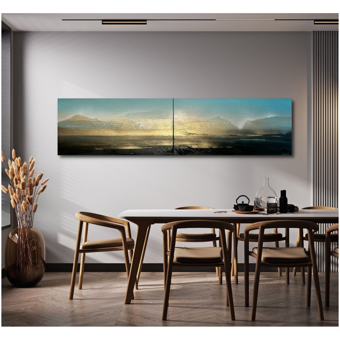 Anderle - Golden horizon - Diptych - XXL