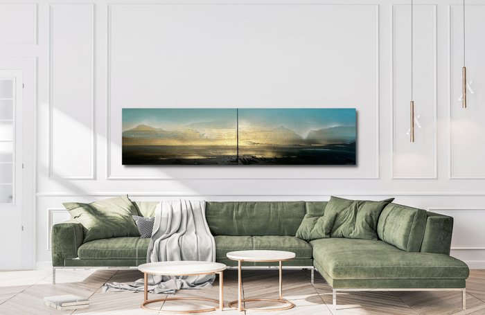 Anderle - Golden horizon - Diptych - XXL