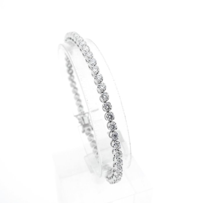 Armbånd - 18 kraat Hvidguld -  4.87ct. tw. Diamant (Laboratoriedyrket)