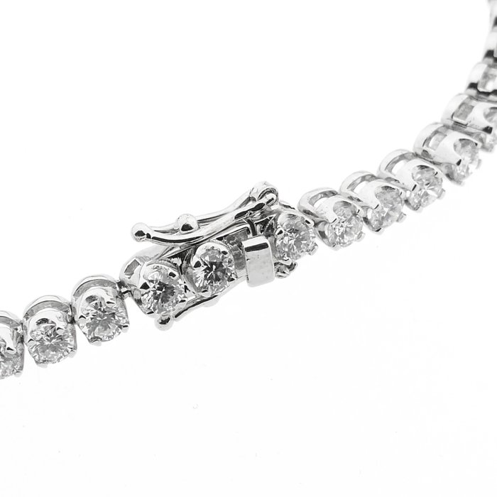 Armbånd - 18 kraat Hvidguld -  4.87ct. tw. Diamant (Laboratoriedyrket)