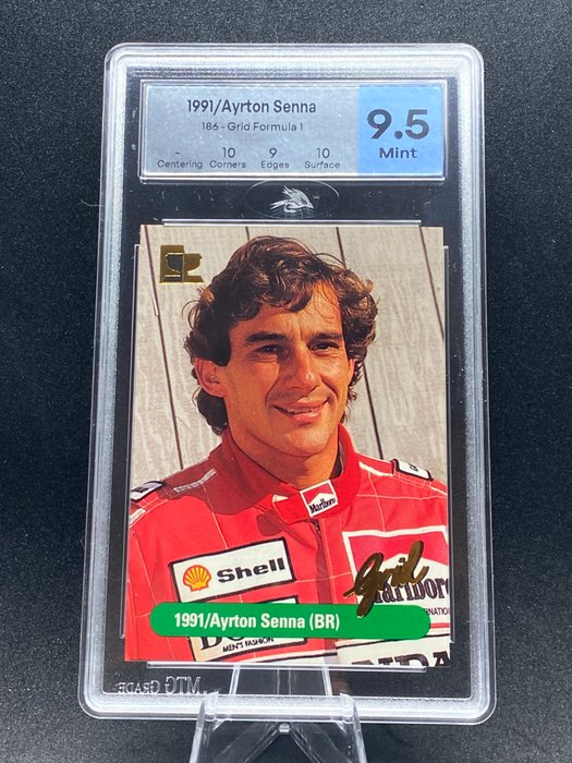 1992 - Grid - Formula 1 - Ayrton Senna - #186 - 1 Graded card - MTG 95