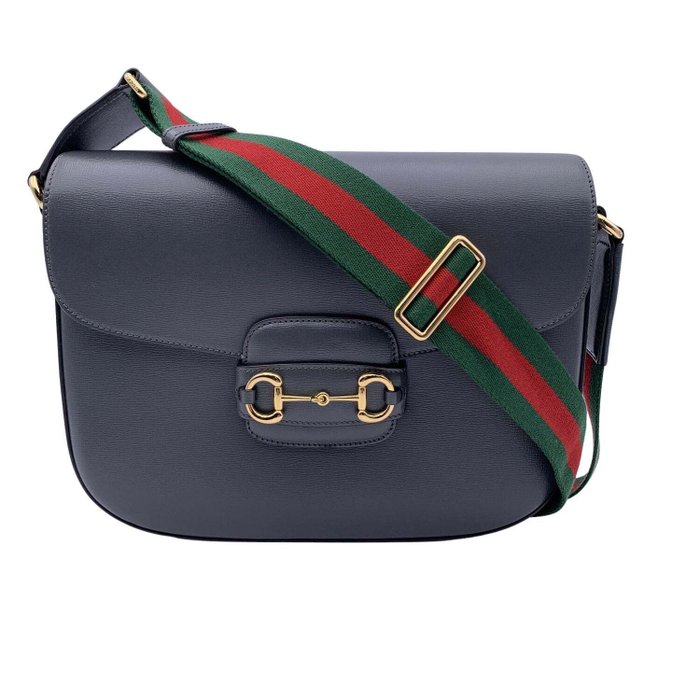 Gucci - Grey Leather Horsebit 1955 Unisex Box - Skuldertaske