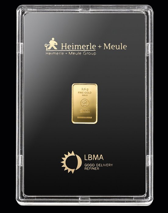 2,5 gram - Guld 999 - Heimerle + Meule, Germany - Forseglet