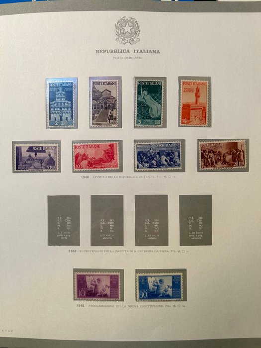 Den Italienske Republik 1946/1982 - Smuk samling af for det meste nye MNH** værdier. Smuk værdiserie.  Inklusive - Sassone