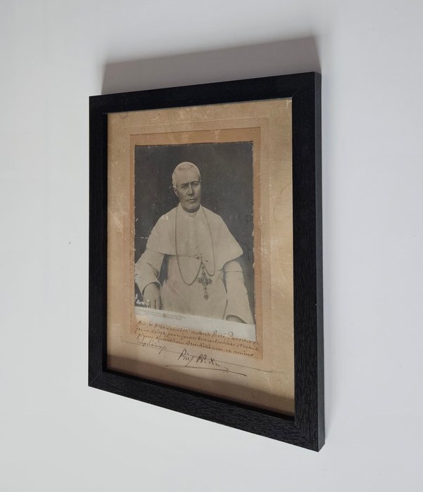 Dokument - Santo Papa Pio X - Autografo con dedica di Pio X - 1910