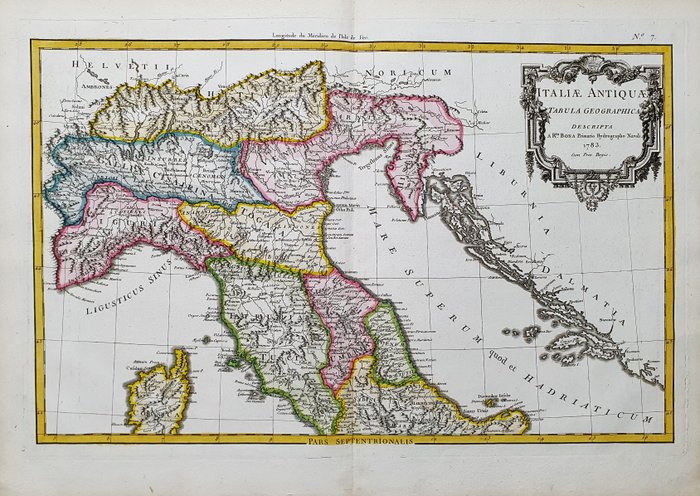 Europa - Norditalien, Piemonte, Ligurien, Toscana, Friuli; G. Rizzi Zannoni / Janvier / Lattre - Italiae Antiquae Tabula Geographica - 1761-1780