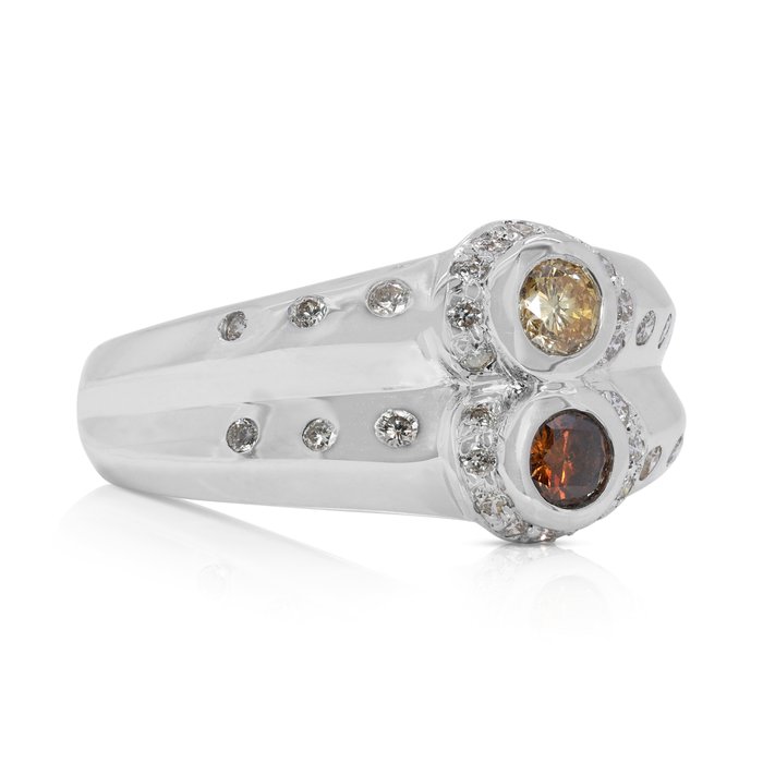 Ring - 18 kraat Hvidguld -  0.38ct. tw. Diamant (Natur)  - Diamant