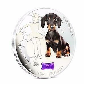 Fiji. 2 Dollars 2013 My Best Friend Dachshund, 1 Oz (.999)  (Ingen mindstepris)