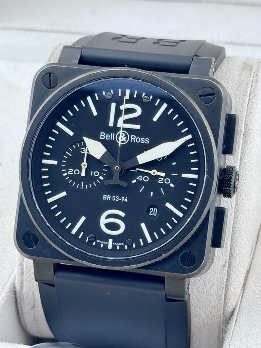 Bell  Ross - Br03 Automatic Chronograph Black - BR03-94 - Mænd - 2011-nu