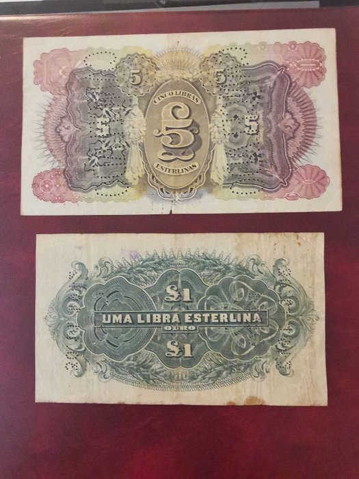 portugisiske kolonier. - 19 banknotes - various values and dates  (Ingen mindstepris)