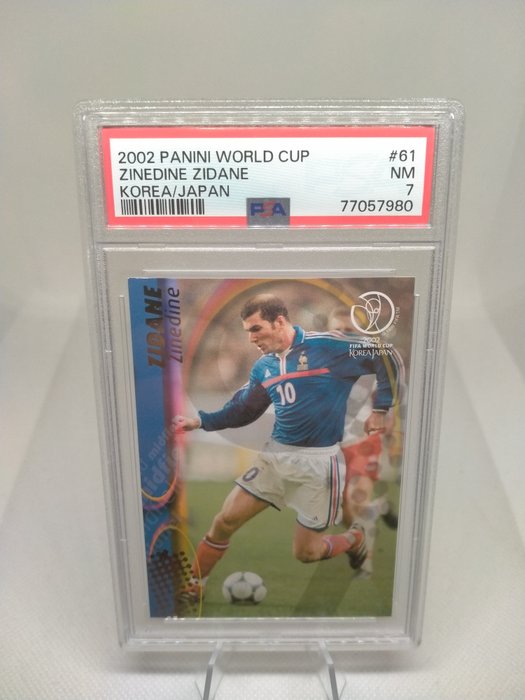 2002 - Panini - World Cup Korea/Japan - Zinedine Zidane - #61 - 1 Graded card - PSA 7