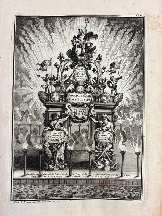 Claude-François Menestrier - Histoire du règne de Louis le Grand par les médailles, emblemes, devises, armoiries - 1700