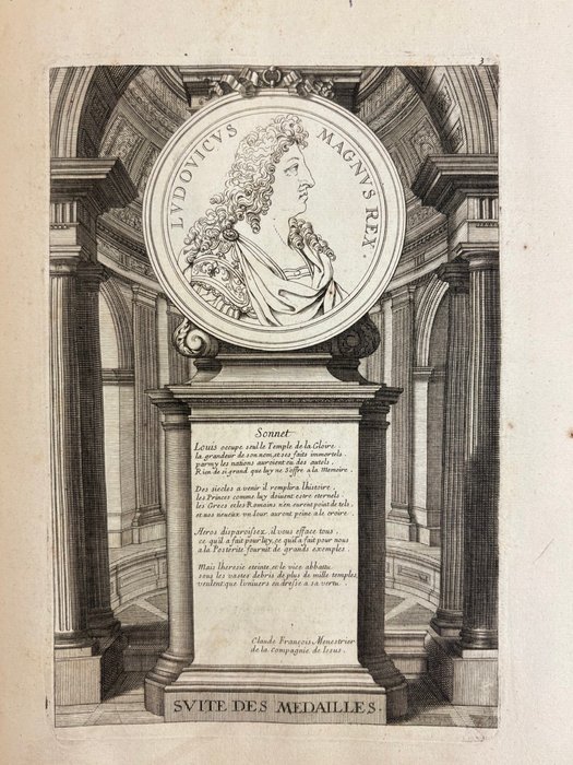 Claude-François Menestrier - Histoire du règne de Louis le Grand par les médailles, emblemes, devises, armoiries - 1700