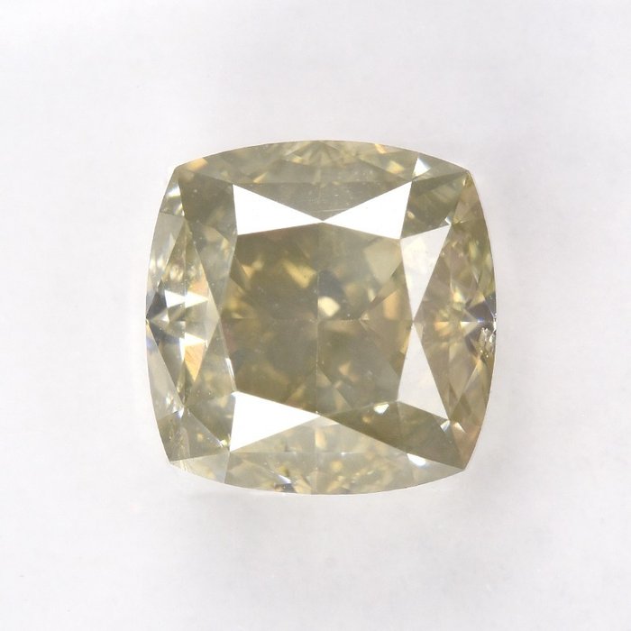 1 pcs Diamant  (Naturfarvet)  - 1.71 ct - Pude - I1 - International Gemological Institute (IGI)