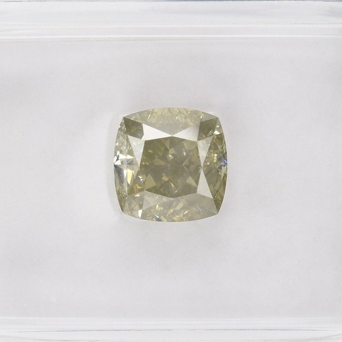 1 pcs Diamant  (Naturfarvet)  - 1.71 ct - Pude - I1 - International Gemological Institute (IGI)