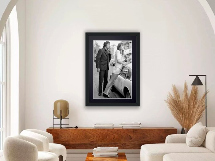 Jane Birkin  Serge Gainsbourg in London - Fine Art Photography - Luxury Wooden Framed 70X50 cm - Limited Edition Nr 01 of 30 - Serial ID 17213 - Original Certificate (COA), Hologram Logo Editor and QR Code - 100% New items.