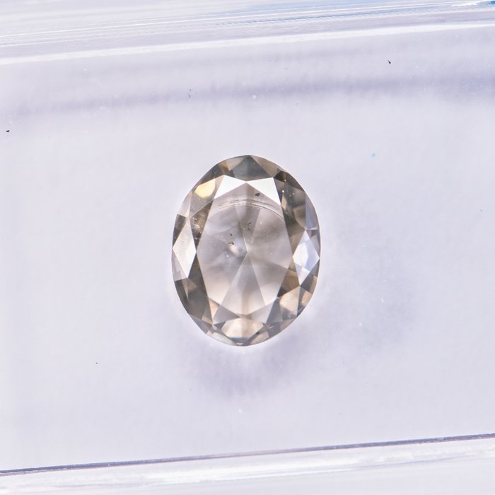 Ingen mindstepris - 1 pcs Diamant  (Naturfarvet)  - 1.01 ct - Oval - Fancy deep Brun, Grønlig Grå - SI1 - International Gemological Institute (IGI)