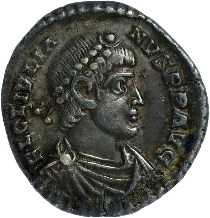 Romarriket Julian II Apostata (AD 360-363) Siliqua Lugdunum (Lyon) Mint - 1st officina (P) - 361-362 AD - HIGH QUALITY