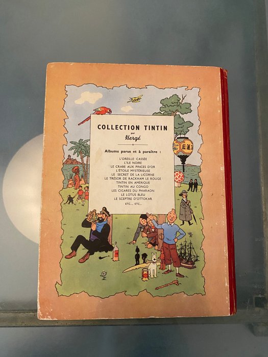 Tintin T5 - Le Lotus Bleu (B1) – C – EO couleur - 1 Album - Første udgave - 1946