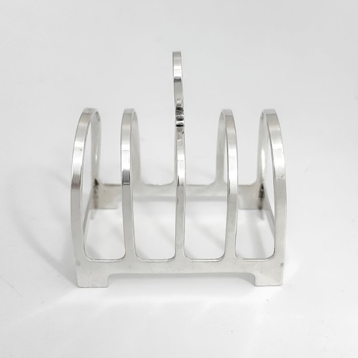 Deakin  Francis - Art Deco sterling silver bachelor's 5-bar toast rack with 4 slots - Brevholder - .925 sølv