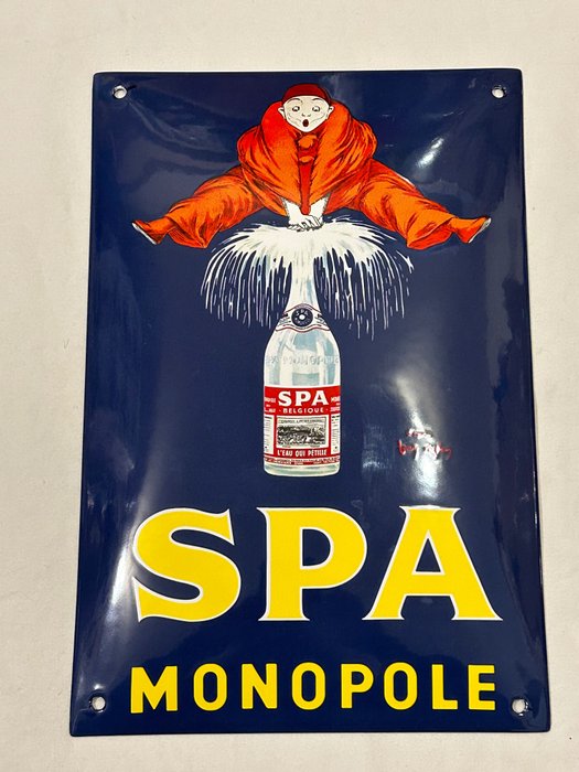 Emaljeskilt - Spa monopol - Emalje