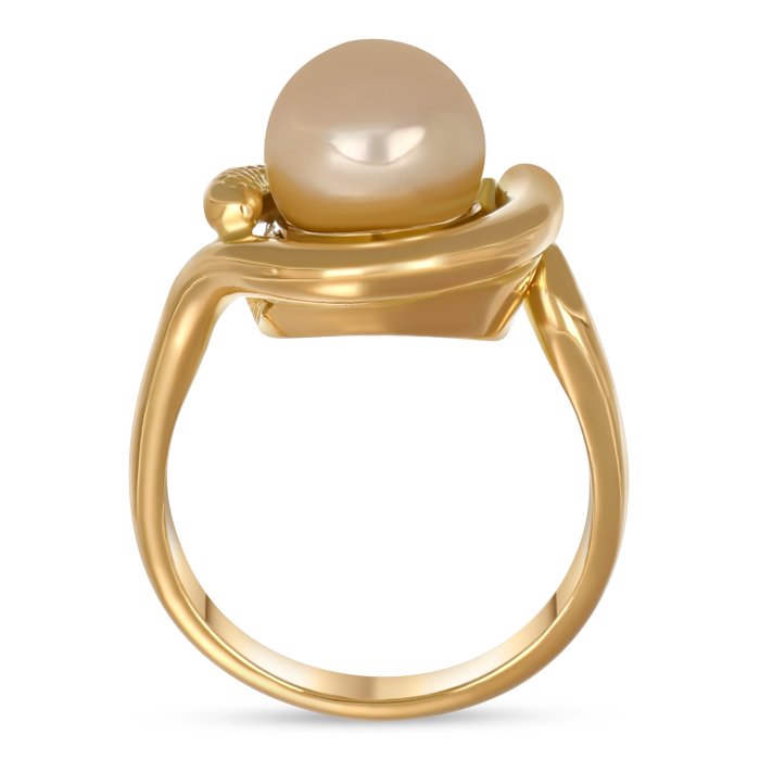 Ring - 18 kraat Gulguld - Perle