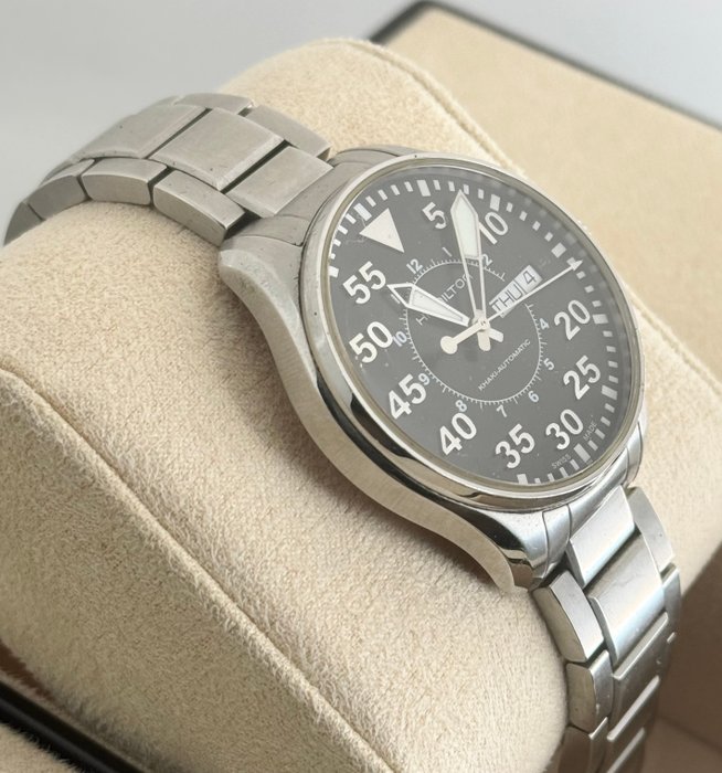 Hamilton - Khaki Pilot - Ingen mindstepris - H644250 - Mænd - 2011-nu