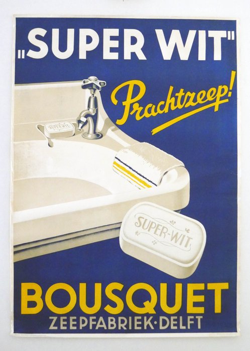 Scheepstra - Prachtzeep van Bousquet wast superwit ! - 1950‹erne