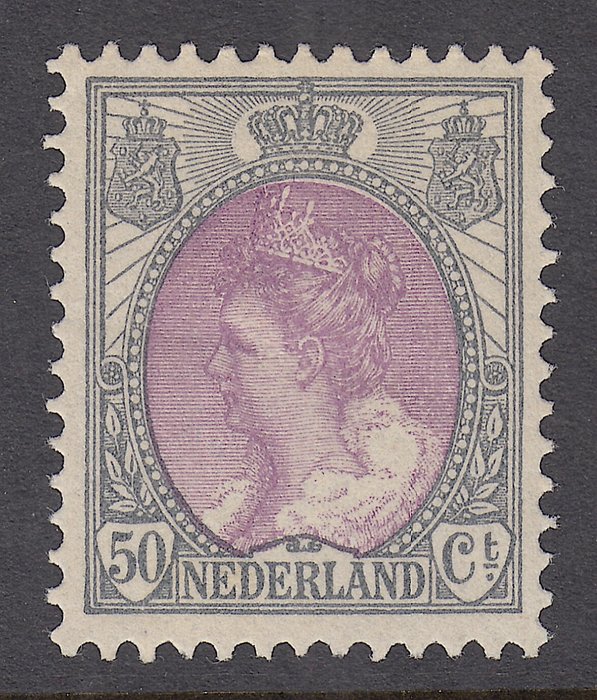 Holland 1914 - Dronning Wilhelmina 'Pelskrave' - NVPH 75