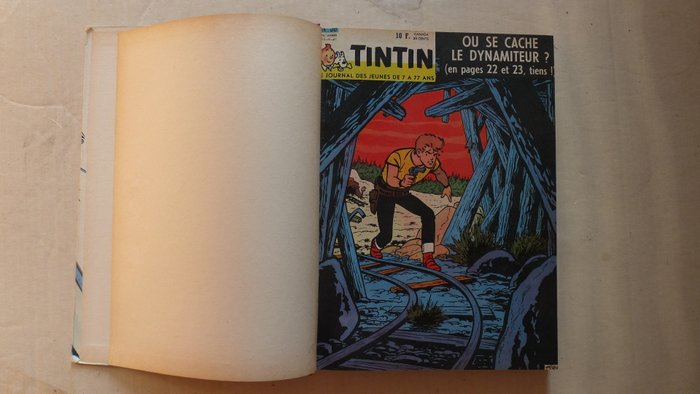 Tintin (magazine) - Recueil N°55 - 1 Album - Første belgiske udgave - 1961