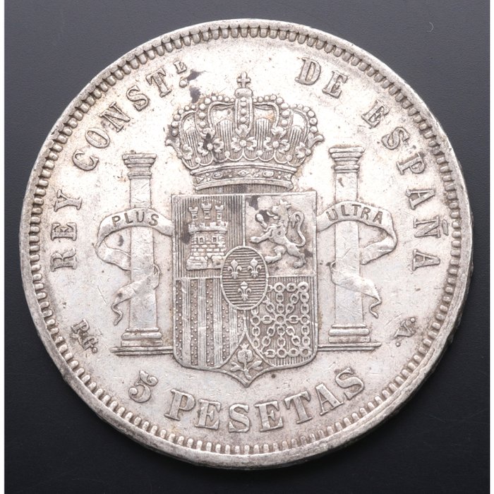 Spanien Alfonso XIII (1886-1931) 5 Pesetas 1894 PGV  (Ingen mindstepris)