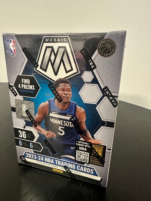 2023/24 Panini Mosaic LeBron James, Luka Doncic, Victor Wembanyama 6 packs per box, 6 cards per pack SEARCH FOR AUTOGRAPHS - 1 Sealed box - Glimrende (EX)