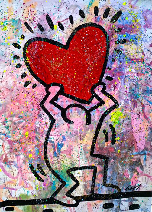 Gongas (XX-XXI) - Gongas vs Keith Haring - Love is the Answer