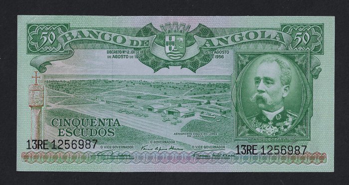 Angola. - 50 and 500 Escudos 1956 - Pick 88a, 90a  (Ingen mindstepris)