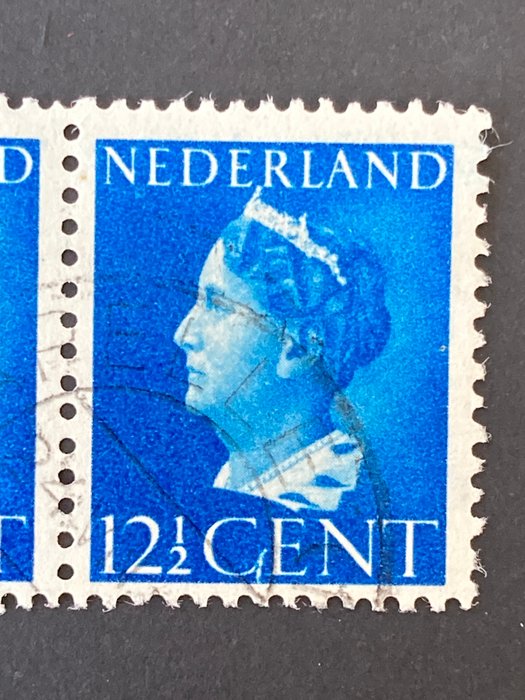 Holland 1940 - Dronning Wilhelmina med pladefejl Gent i stedet for Cent - NVPH 336 P