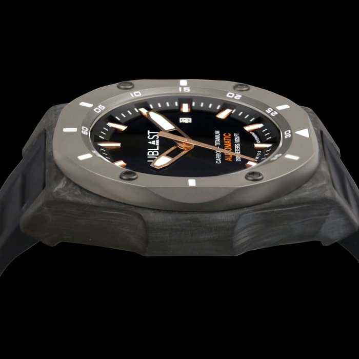 Ublast - Fusion - Forget Carbon  Titanium - UBFSN47BKG - Automatic Swiss - Mænd - Ny