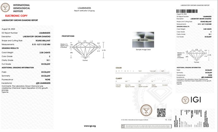 Ingen mindstepris - Øreringe - 18 kraat Hvidguld -  4.16ct. tw. Diamant (Laboratoriedyrket) - Og VS1 3EX